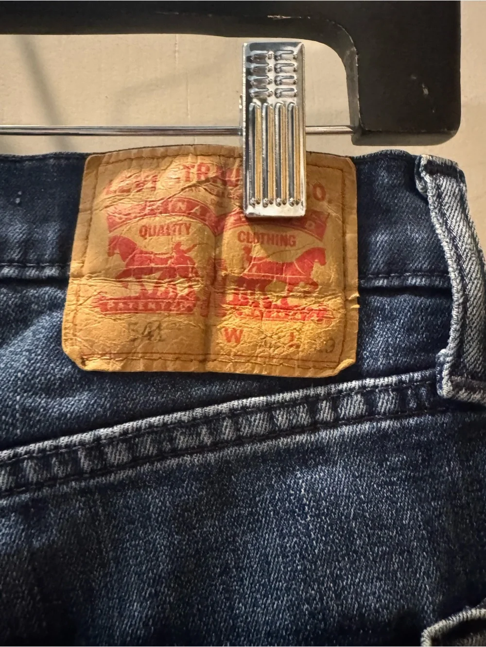 2 pair 541 Levi's Slim Straight Dark Blue Washed Jeans